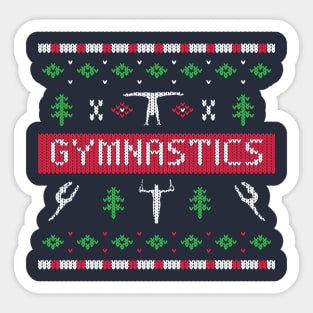 Gymnastics Ugly Christmas Sweater Sticker